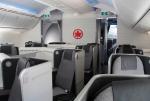 Inside of the Air Canada Signature Class cabin